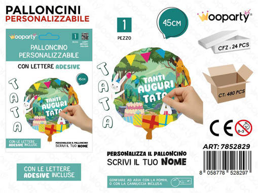 Wooparty Palloncini Pers. C/Lett. 45Cm