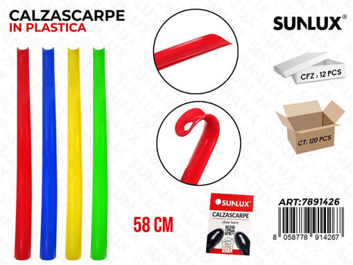 Calzascarpe In Plast. Col. Ass. 58Cm/ Pz Da 12**