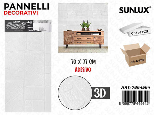 PANNELLI DEC ADESIVI 3D BIANCO