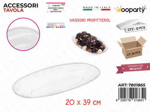 Wooparty Vassoio Profitterol Trasp. 20*39Cm Pz Da 12**