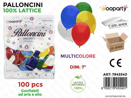 /PALLONCINO MULTICOLOR DIM.7 100PCS /PZ DA 12**