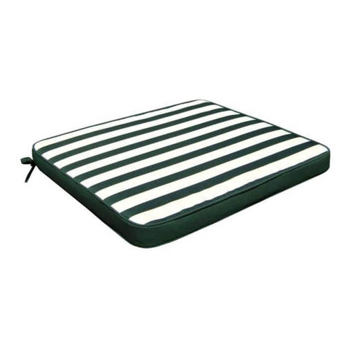 Cuscino per Sedia39X39 Giardino Sfoderabile Impermeabile Real Righe Bianche e Verdi CU805679
