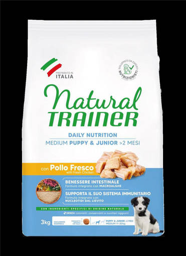 Natural Trainer Medium Puppy & Junior Pollo 3 kg