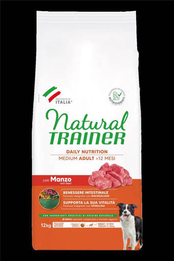 Natural Trainer Cane Medium Adulto Manzo e Riso 12Kg