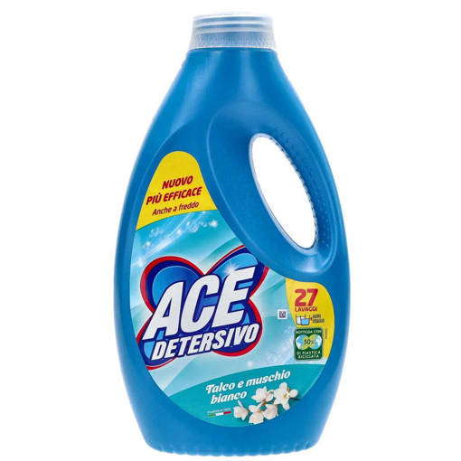 Ace Lavatrice 27 Lavaggi Talco e Muschio Bianco