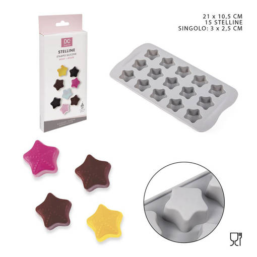 Dc Casa Stampo Silicone Cioccol.Stella 21X10.6X1.5