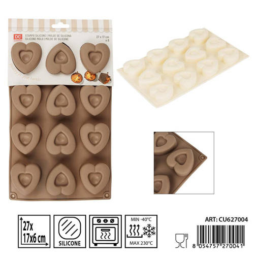 DC CASA STAMPO SILICONE CIAMBELLA/CUORE 27X17CM