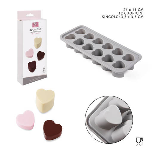 Dc Casa Stampo Silicone Cioccol.Cuore 26.3X11X3.5