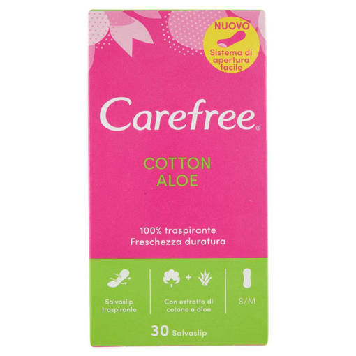 Carefree Cotton Aloe Salvaslip 30 pz