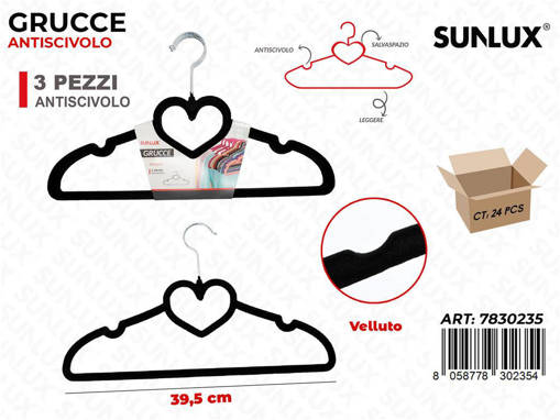 Sunlux Grucce Antiscivolo Ass. 3Pcs 39.5Cm /Pz Da 24**