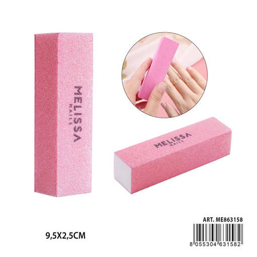 Melissa Block Buffer Unghie 9.5X2.5Cm Rosa Pastel