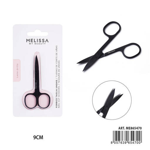Melissa Forbici Inox L/Dritta 9Cm Nero Op.
