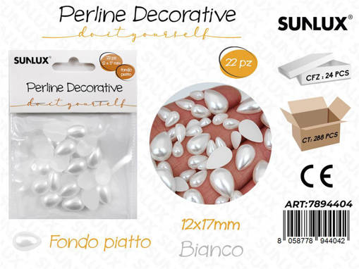Perline Dec. Diy Goccia Bianco 12*17Mm 22Pcs /Pz Da 24**