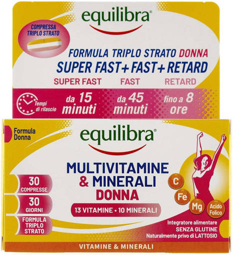 Equilibra Multivitaminico Donna 30 Cpr Triplo Strato 45 g