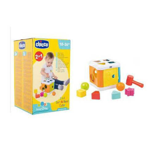 Chicco - Gioco 2 In 1 Cubo Incastra & Martella 2022 00009686200000