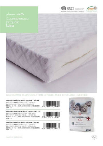 Coprimaterasso Luisa, 2 Piazze