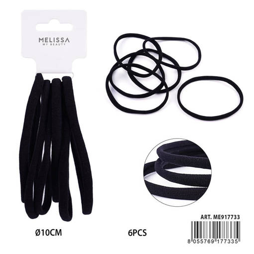 MELISSA ELASTICO CAPELLI 10CM 6PZ NER