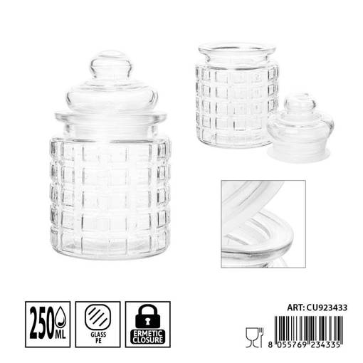 Dc Casa Barattolo Ermetico Vetro 250Ml