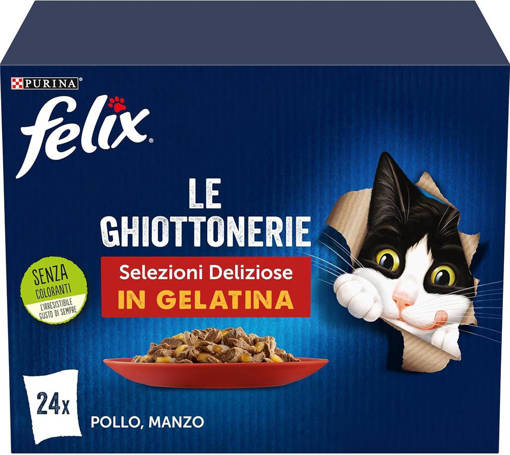 Felix Le Ghiottonerie 24X85G (Con Manzo, Pollo, Coniglio, Agnello)