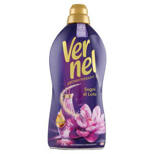 Vernel Ammorbidente Concentrato 78 lavaggi Aromaterapia Loto 1716 ml