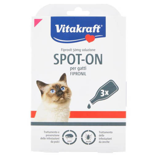 Vitakraft Spot On Fipronil per Gatti 3 x 0,50 ml