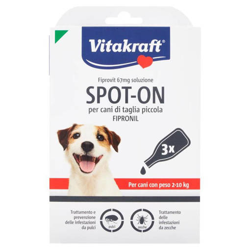Vitakraft Spot On fipronil per cane piccolo 3 x 0,67 ml