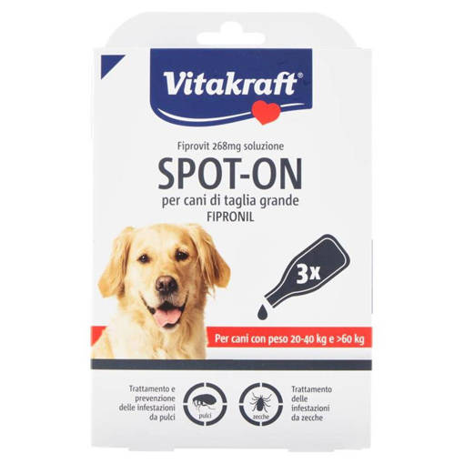 Vitakraft Spot On fipronil per cane grande 3 x 2,68 ml