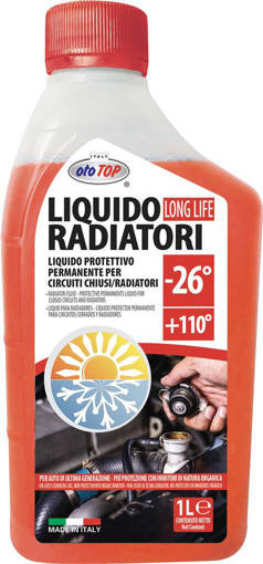 Ototop Liquido Radiatori Long Life - 26°+110, 1 Lt, Colore Rosso