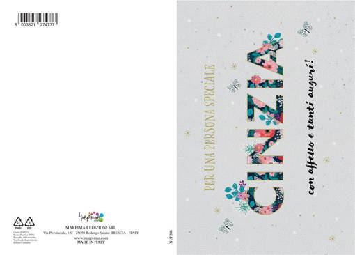 Marpimar - Biglietto Cinzia Con Foil Oro NUF206