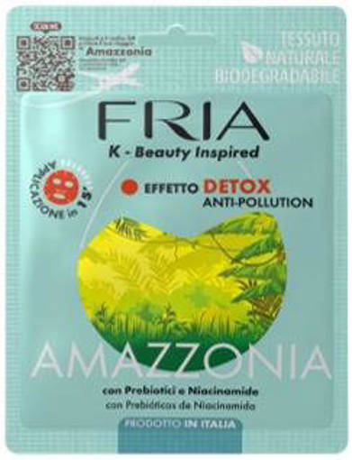 Fria Maschera Viso in Tessuto Naturale Detox Con Olisaccaride di Origine Naturale Amazzonia