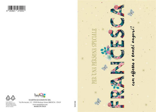 Marpimar - Biglietto Francesca Con Foil Oro NUF188