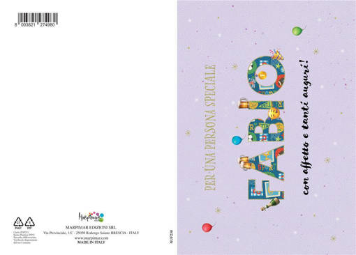 Marpimar - Biglietto Fabio Con Foil Oro NUF230