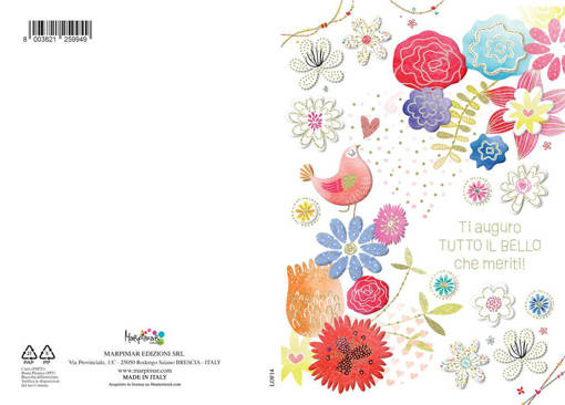 Marpimar - Tanti Auguri Rilievo Fiori LOF14