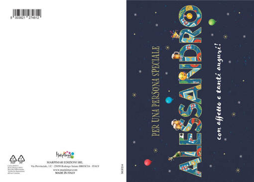 Marpimar - Biglietto Alessandro Con Foil Oro NUF214