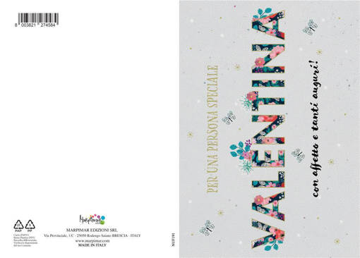 Marpimar - Biglietto Valentina Con Foil Oro NUF191