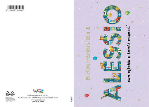 Marpimar - Biglietto Alessio Con Foil Oro NUF245