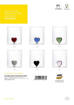 Bicchiere Vetro Dec 3D Hearts