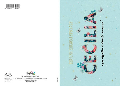 Marpimar - Biglietto Cecilia Con Foil Oro NUF202
