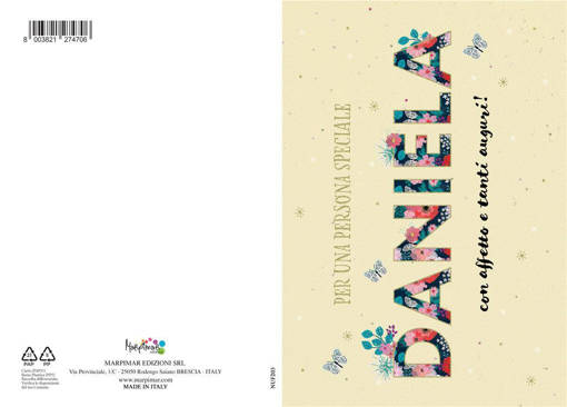 Marpimar - Biglietto Daniela Con Foil Oro NUF203