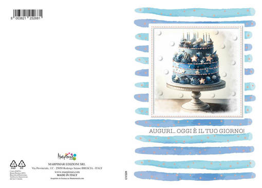 Marpimar - Compleanno Torta Azzurra Rilievo GVE09
