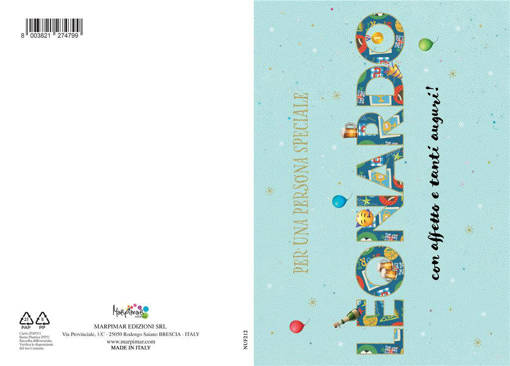 Marpimar - Biglietto Leonardo Con Foil Oro NUF212