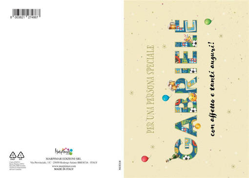Marpimar - Biglietto Gabriele Con Foil Oro NUF218