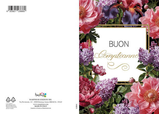 Marpimar - Compleanno Cornice Fiori LOE41