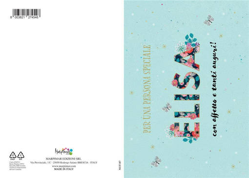Marpimar - Biglietto Elisa Con Foil Oro NUF187