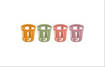Portabicchieri Plastica Sunrise 4 pz