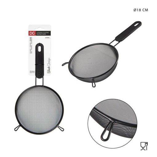 Dc Casa L/Black Colino Acciaio C/Man. 18Cm