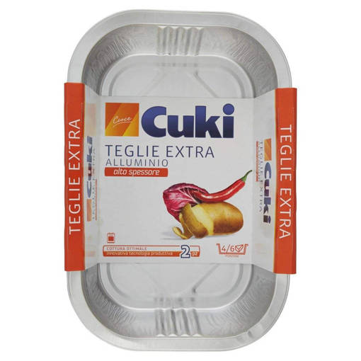 Cuki Teglie Extra, 4/6 Porzioni, 2 pezzi, Vaschette Alluminio