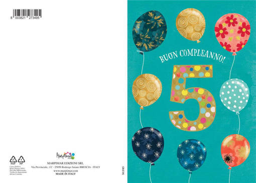 Marpimar - Biglietto Eta' - 5 Anni NUF85
