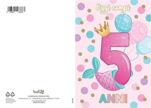 Marpimar - 5° Compleanno Sirena Femminile NUF29