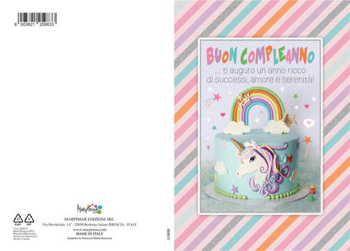 Marpimar - Compleanno Unicorno Colorato LOF05